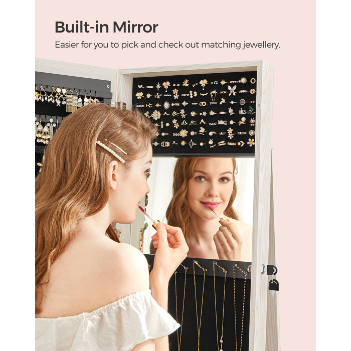 Ebern Designs Quakertown 21.3'' Wide FreeStanding Jewelry Armoire with